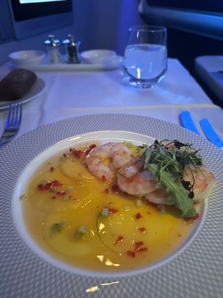 King Prawn starter (mango sauce) - great starter !