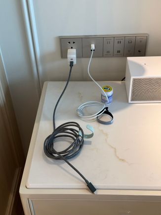 Tying up cables for me every time they come