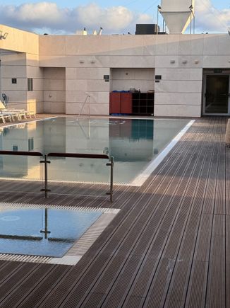 A picture of the pool before opening - did not want to capture scantily clad people without their permission