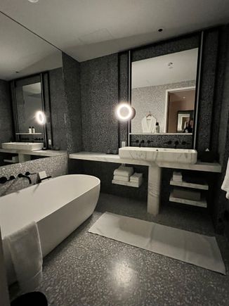 Bathroom (not shown but towards the right are two separate stalls for the toilet and shower)