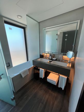 Suite: Master Bath (there’s also a half-bath in the living room) 