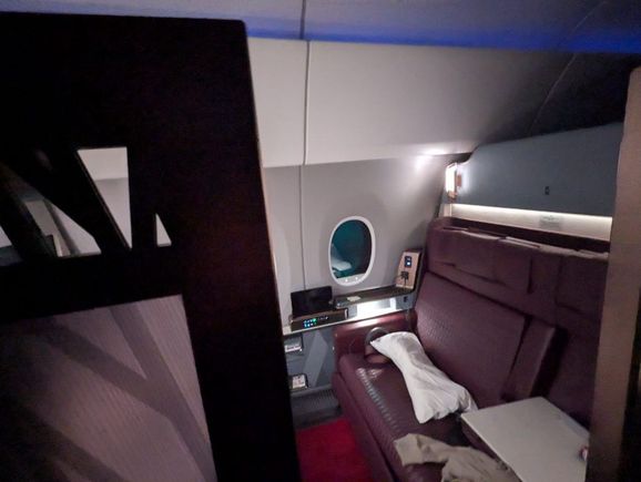 A view of the seat from the door