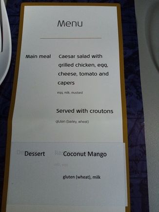 Note how elegantly they have changed the dessert menu!