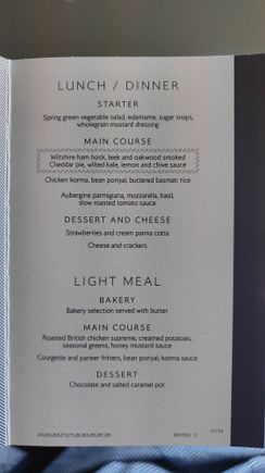 The correct menu, providing the illusion of a choice of entrees