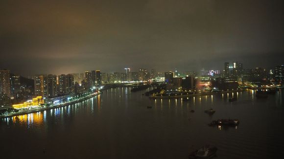 View from room.  Mainland China on the left