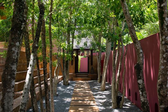 walkway leading out of the villa