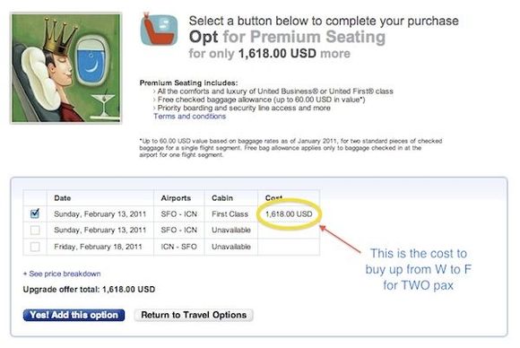 Premium Seating upsell SFO-ICN-SFO
Screen shot 2011 02 06 at 10.46.51 AM