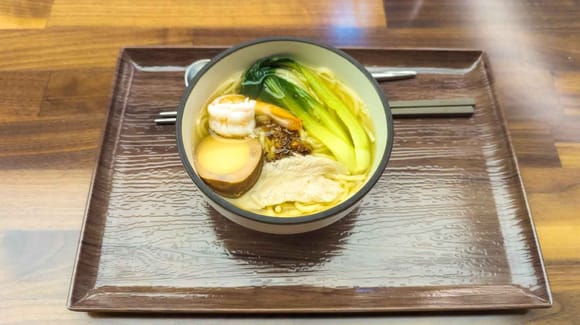 Danzi Noodles - Taiwanese minced pork, shrimp, lean meat slice, yellow noodles 