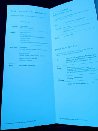 BA 178 menu, Nov 2024, Club World