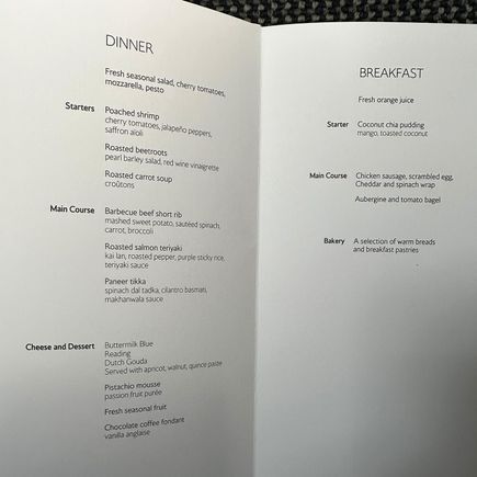 Today's menu.
