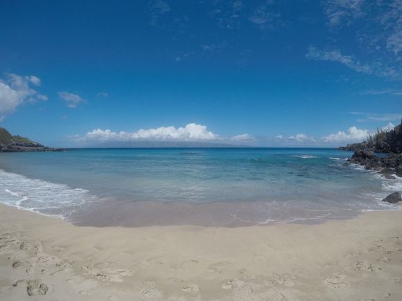 Moloka`i across the Pailolo Channel