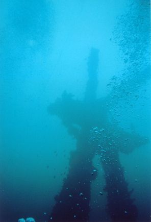 The mast of the Stavronikita, Barbados