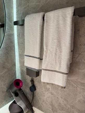 towels, Dyson hairdryer