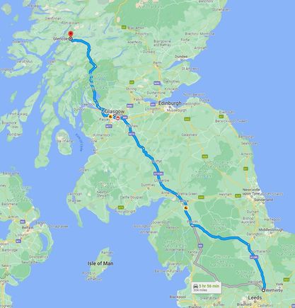 The road trip to Glencoe, Scotland