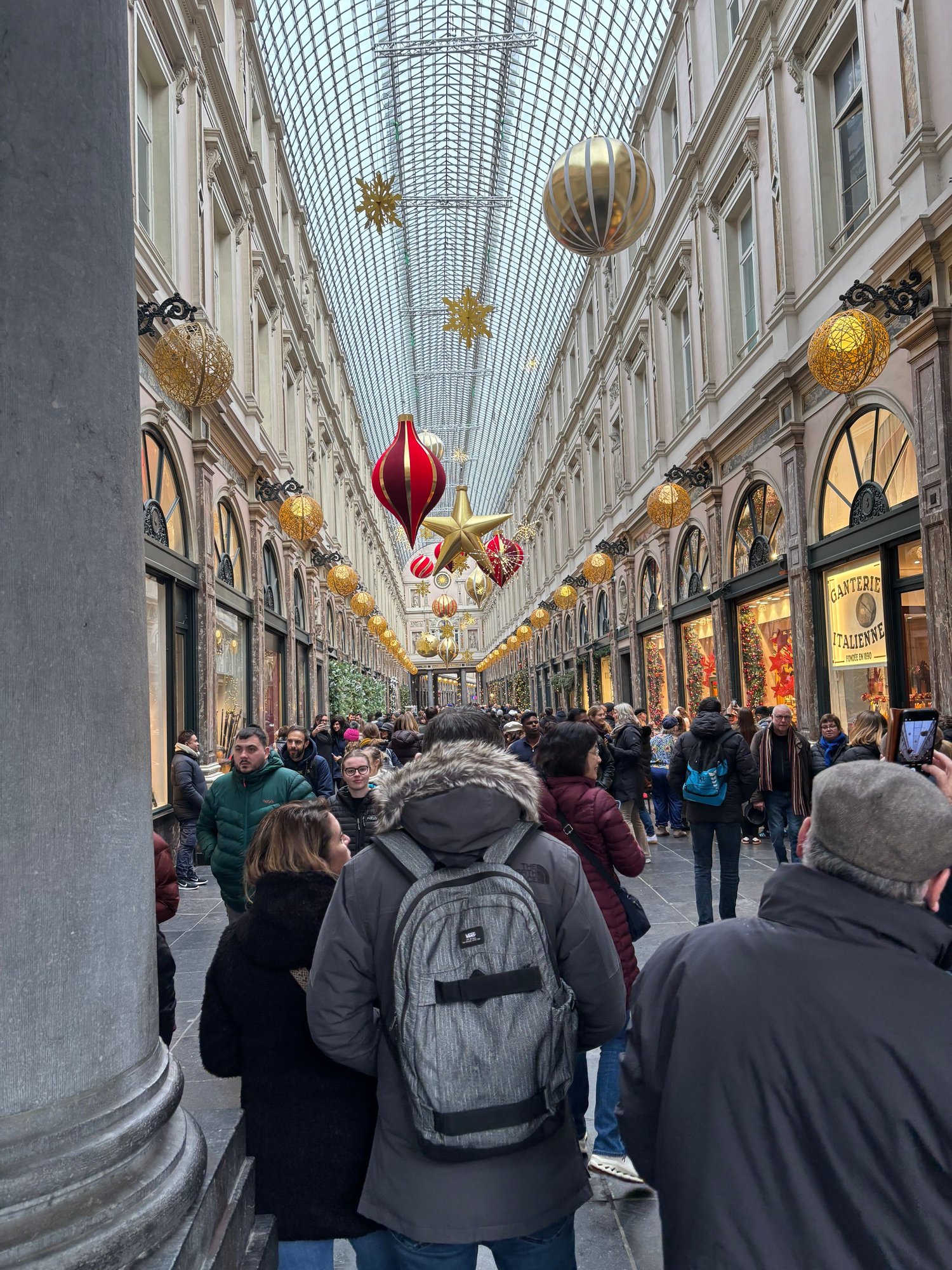 Inside the Galeries (Christmas decorations).