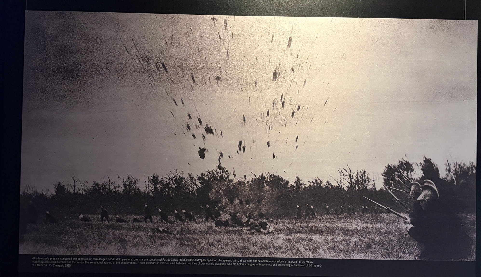 Photographer captured an explosion as troops advance