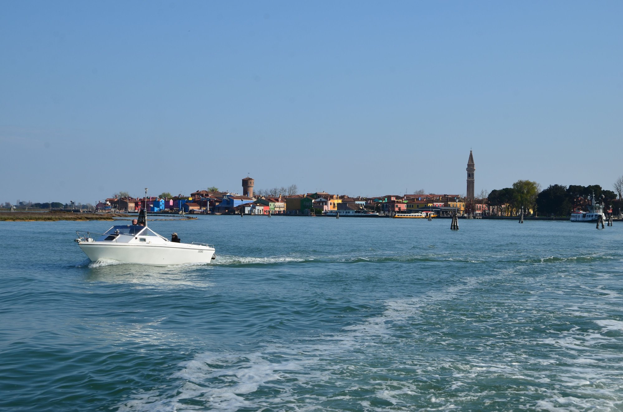 view from the shuttle back to Burano