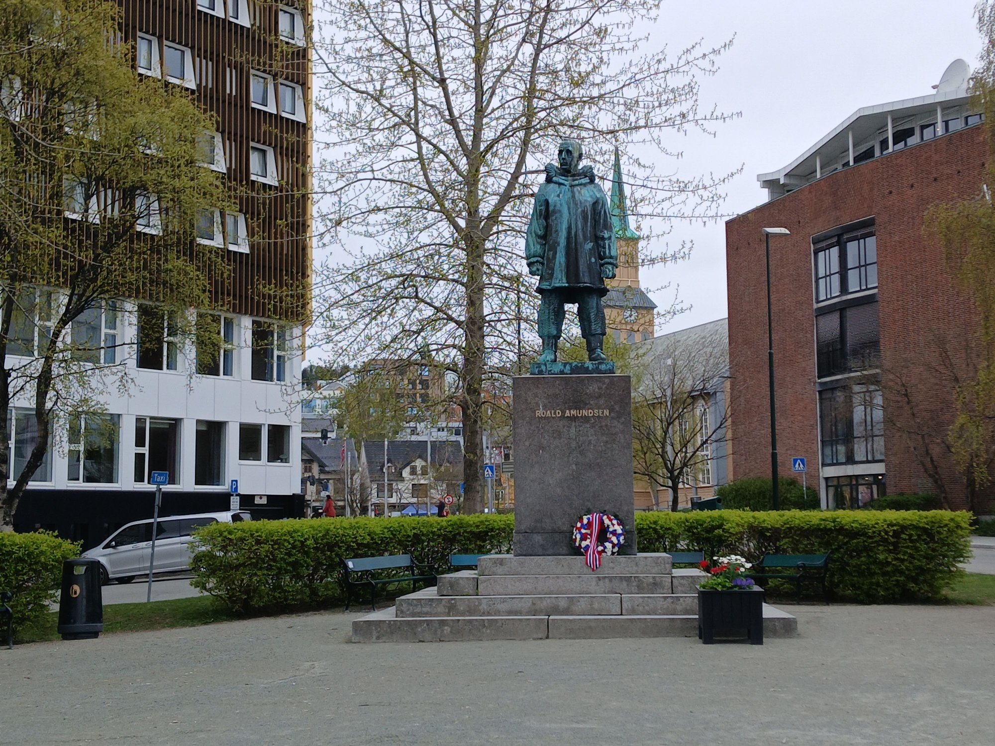 The Roald Amundsen Monument in Tromsř, honouring the Norwegian explorer who was the first to reach both the North and South Poles