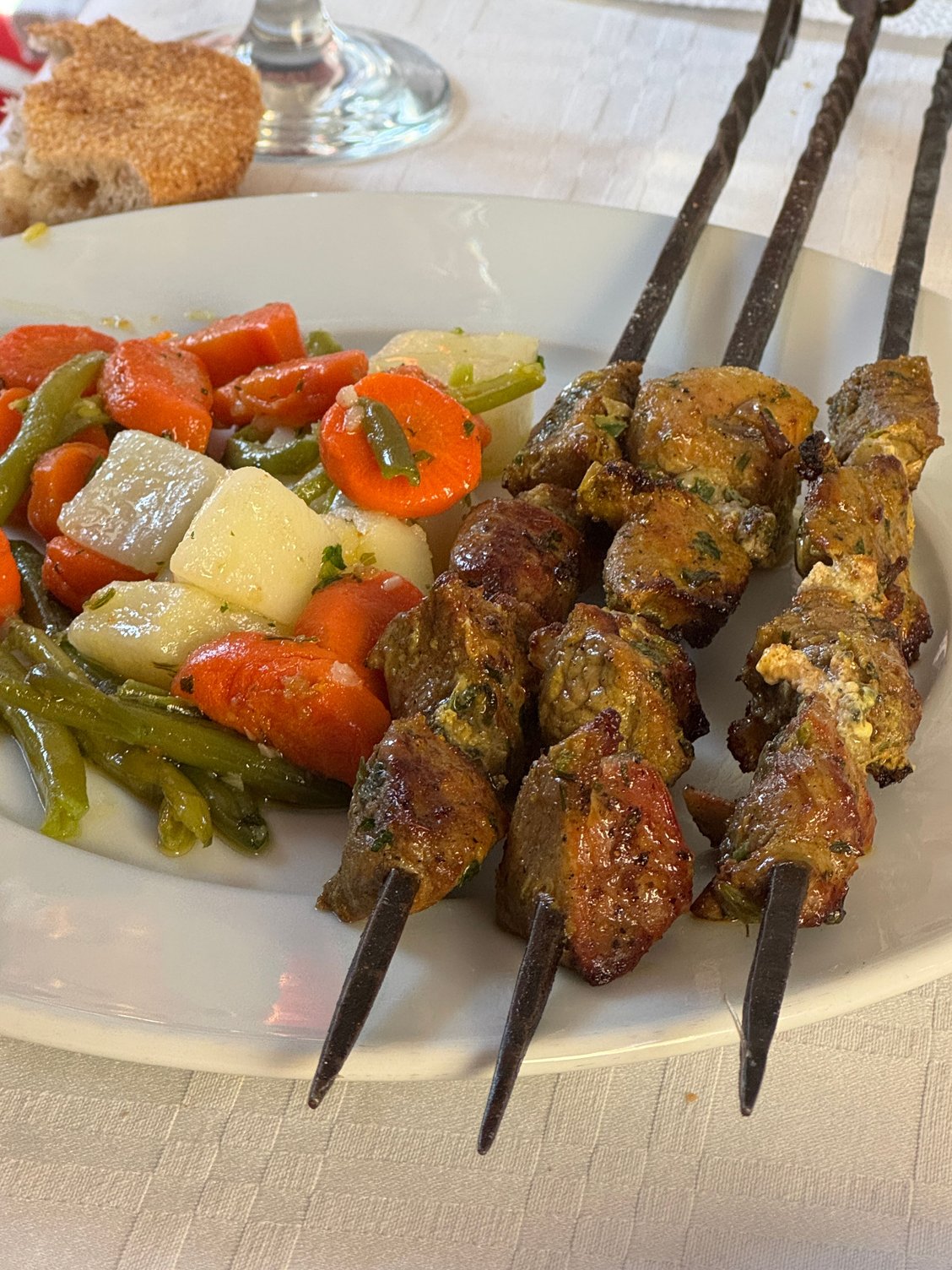 Dar Harruch lunch, lamb skewer