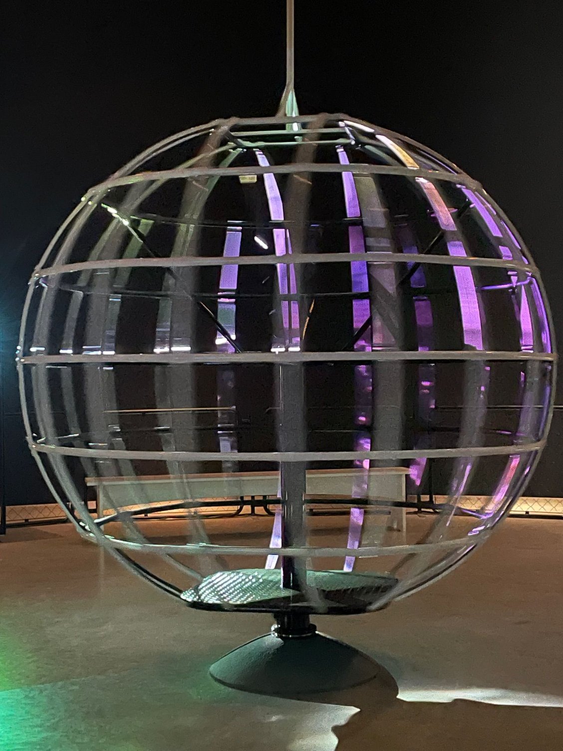 This was one of the first things we saw and it was pretty mind blowing. You can see its a sphere with strips of metal but you would spin it like a merry-go-round and a movie was being projected on it and as it turned, if it was fast enough, your brain saw the movie as if it was on a flat surface.