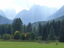 Walking between villages, near Sesto