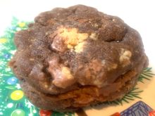 Peanut butter chocolate sandwich cookied
