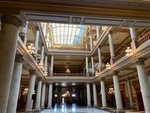 All three column types: Ionic, Doric and Corinthian 