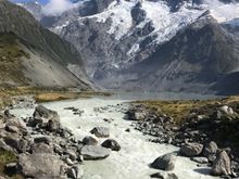River flow from glacier
