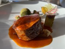 Veal, the sauce was incredible. 