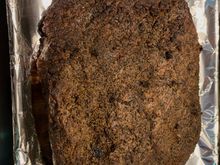 The finished flat brisket after 7 hours at 225°. It was very good. Surprised and impressed that an electric smoker can produce such tender and flavorful results.