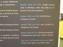 Immigration sign inside the Juno Beach Museum.

From 1901 to 1910 HOW did we let so many Americans in !!!
