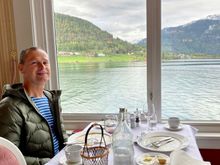 View from dinner at the Kvikness Hotel