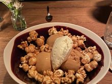 This sundae was debated on another thread - many decisive opinions about the whipped cream. It’s not the pecan tree sundae which isn’t as photogenic. The pecan tree sundae is two scoops of ice cream plus chocolate sauce and lots of toasted pecans then whipped cream and a cherry. I get mine with vanilla/chocolate soft serve. It also is typically served with hot fudge so, yes, I do a Meg Ryan and they make it for me with chocolate syrup. 