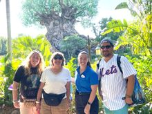 My niece who is wearing blue works in Animal Kingdom 