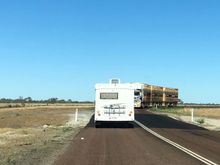 So many road trains but all very courteous. 