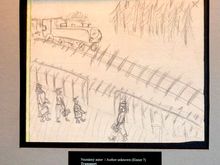 Even more gut wrenching was a room containing drawings made by children while in the Nazi death camps waiting to die.
