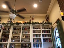 
The stand at right is an architectural model of stairs I got at Mt. Vernon that displays  the tiny nutcrackers. 