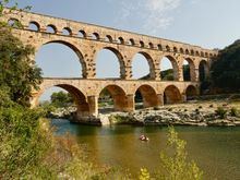 Pont du Gard - an ancient Roman aqueduct and engineering marvel built w/o mortar viva 40-60AD