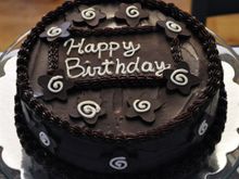 I hope you like dark chocolate . It is  a Triple Layer Chocolate  with  Grand Marnier flavoured  Caramel between the layers ;)