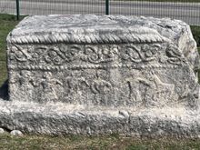 This is a detail of one of the stones.  You can see horses on the bottom of the rock
