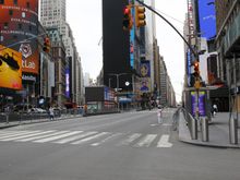 From June 2nd, combo of George Floyd riots and pandemic:  Times Square at noon . . . 
