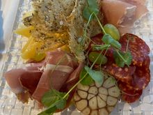 Quick snack in the room. Isn’t this a beautiful charcuterie plate???!!!