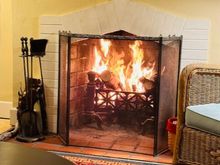 Bad decisions. We wanted a fire, but it’s too cold outside. So all of the heat is being sucked up the chimney. It’s pretty, though, and I like the crackle. 