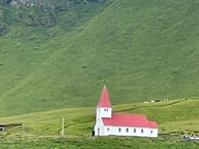Every “town” has the little church. This is the Vik church. I had dinner a stone’s throw from it. It’s perched up high above the black beach. 