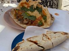 We started at a street vendor
