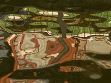 There are river reflections and