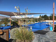 View from hot pools Lake Tekapo
