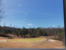 
The golf course is not green but still a pleasant vista