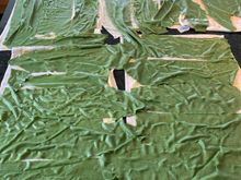 Cooked for 10 seconds and plunged into ice water. Certainly every sheet is bigger. 