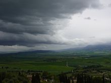 The rain was closing in when I decided to leave Pienza